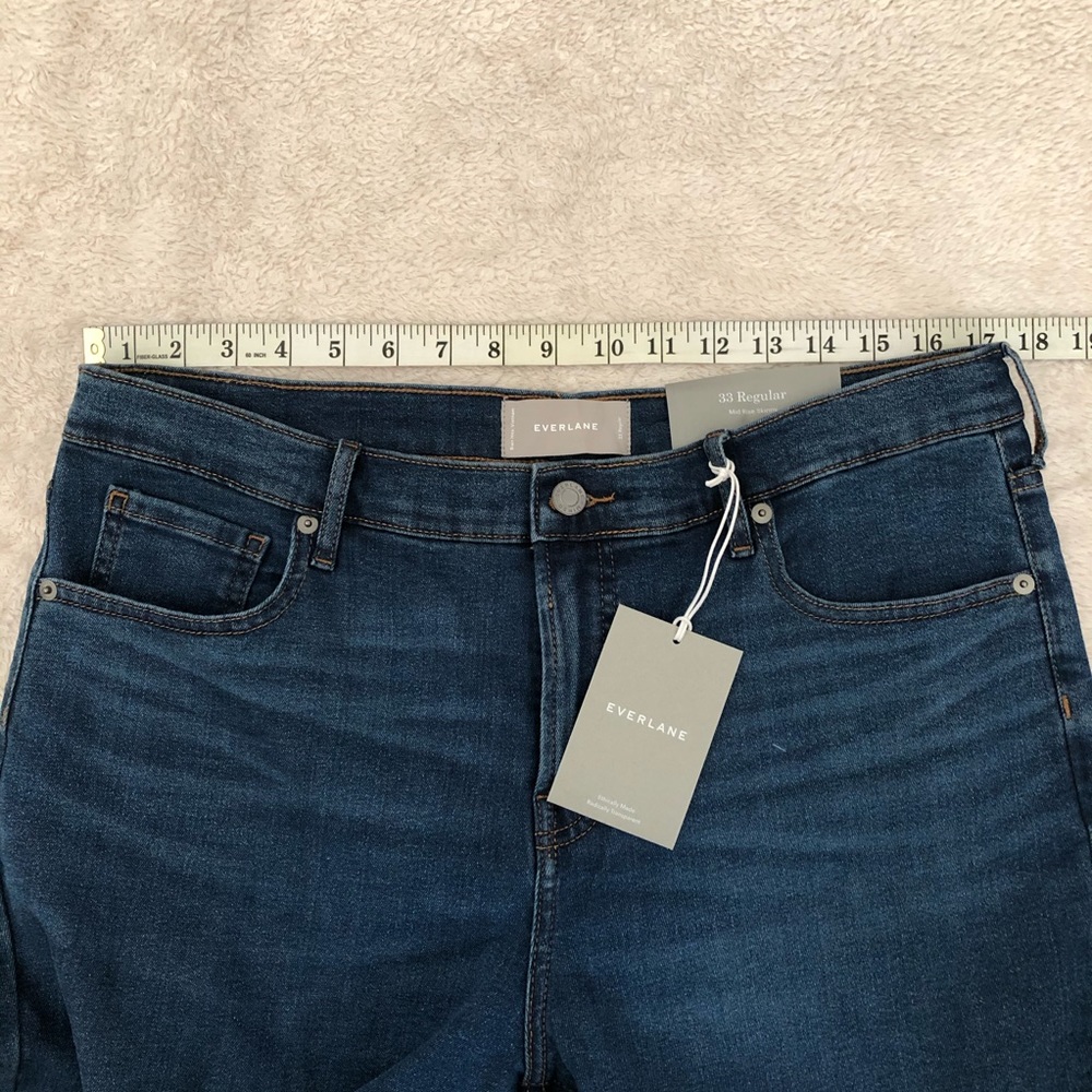 NWT Everlane Authentic Stretch Mid-Rise Jeans 33R - Picture 16 of 17
